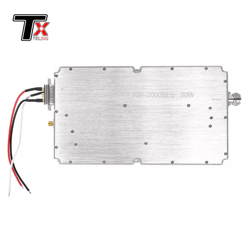 یک تقویت کننده قدرت باند گسترده 300-2000 مگاهرتز ماژول 50 W بدون منبع سیگنال